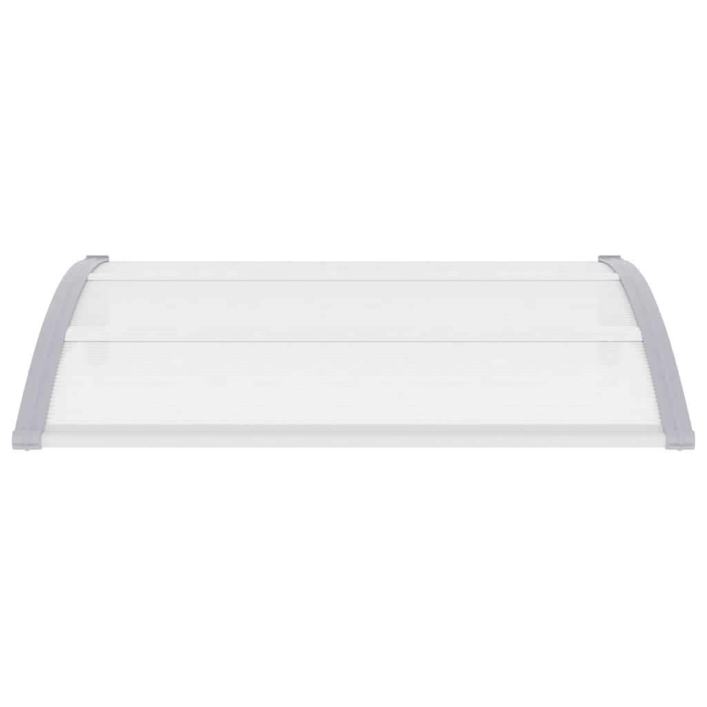 vidaXL Door Canopy Grey and Transparent 120x75 cm PC