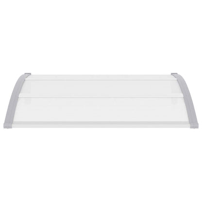 vidaXL Door Canopy Grey and Transparent 120x75 cm PC