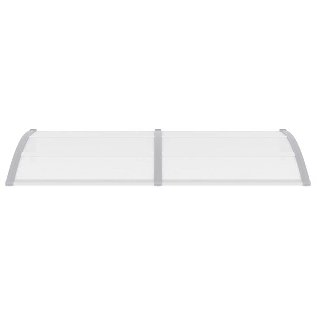 vidaXL Door Canopy Grey and Transparent 200x75 cm PC