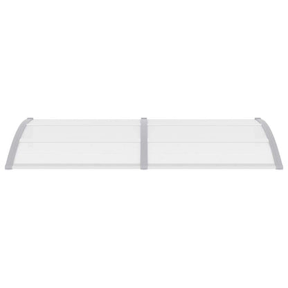 vidaXL Door Canopy Grey and Transparent 200x75 cm PC