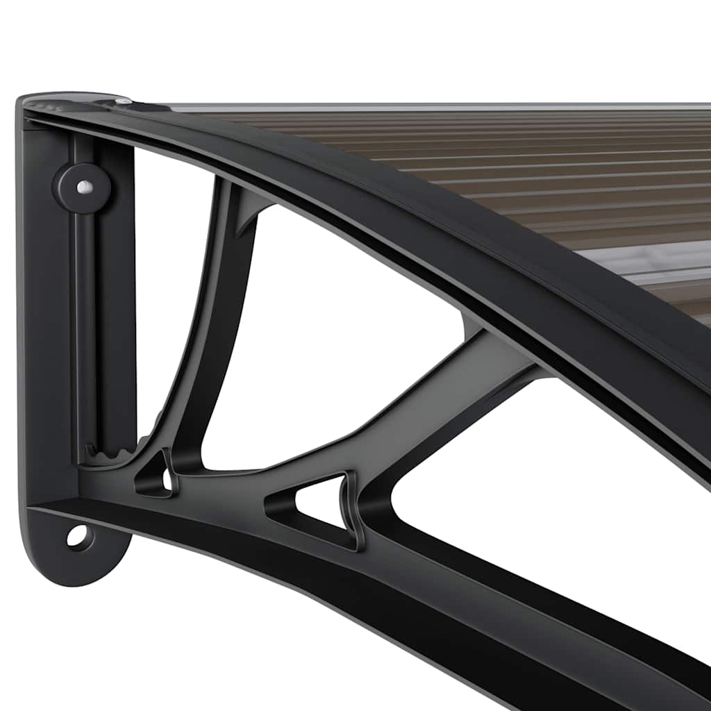 vidaXL Door Canopy Black 120x75 cm PC