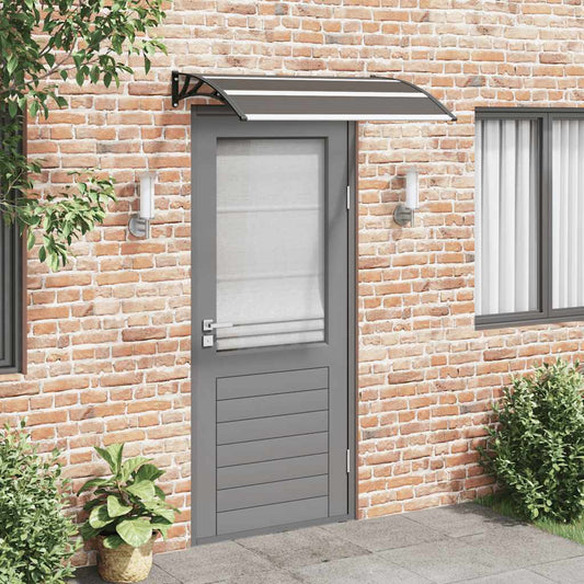 vidaXL Door Canopy Black 120x75 cm PC