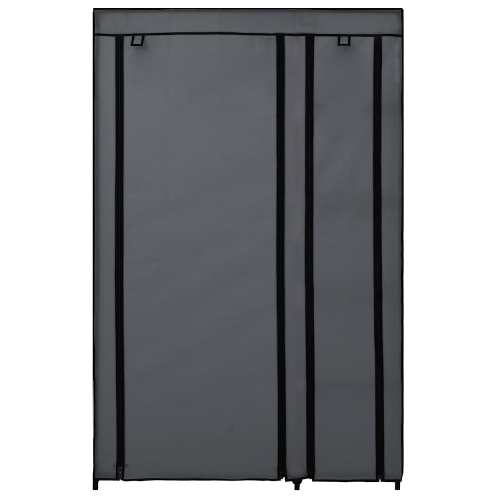 282423 vidaXL Folding Wardrobe Grey 110x45x175 cm Fabric