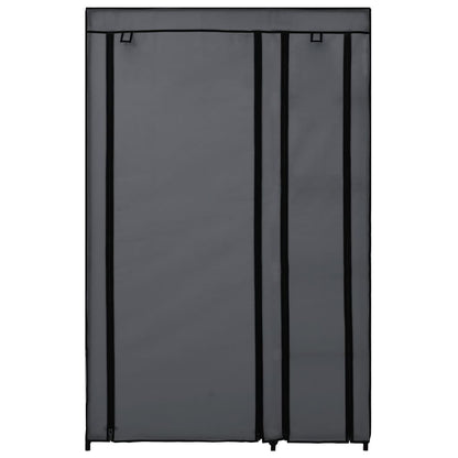 282423 vidaXL Folding Wardrobe Grey 110x45x175 cm Fabric