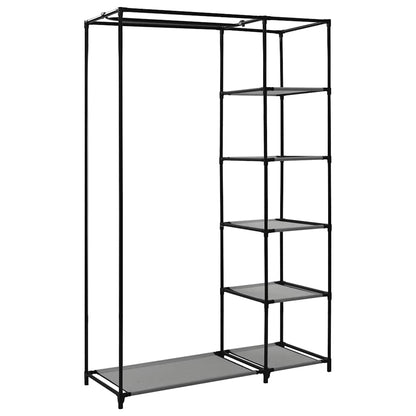 282423 vidaXL Folding Wardrobe Grey 110x45x175 cm Fabric