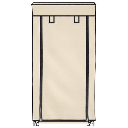 282429 vidaXL Shoe Cabinet with Cover Cream 58x28x106 cm Fabric