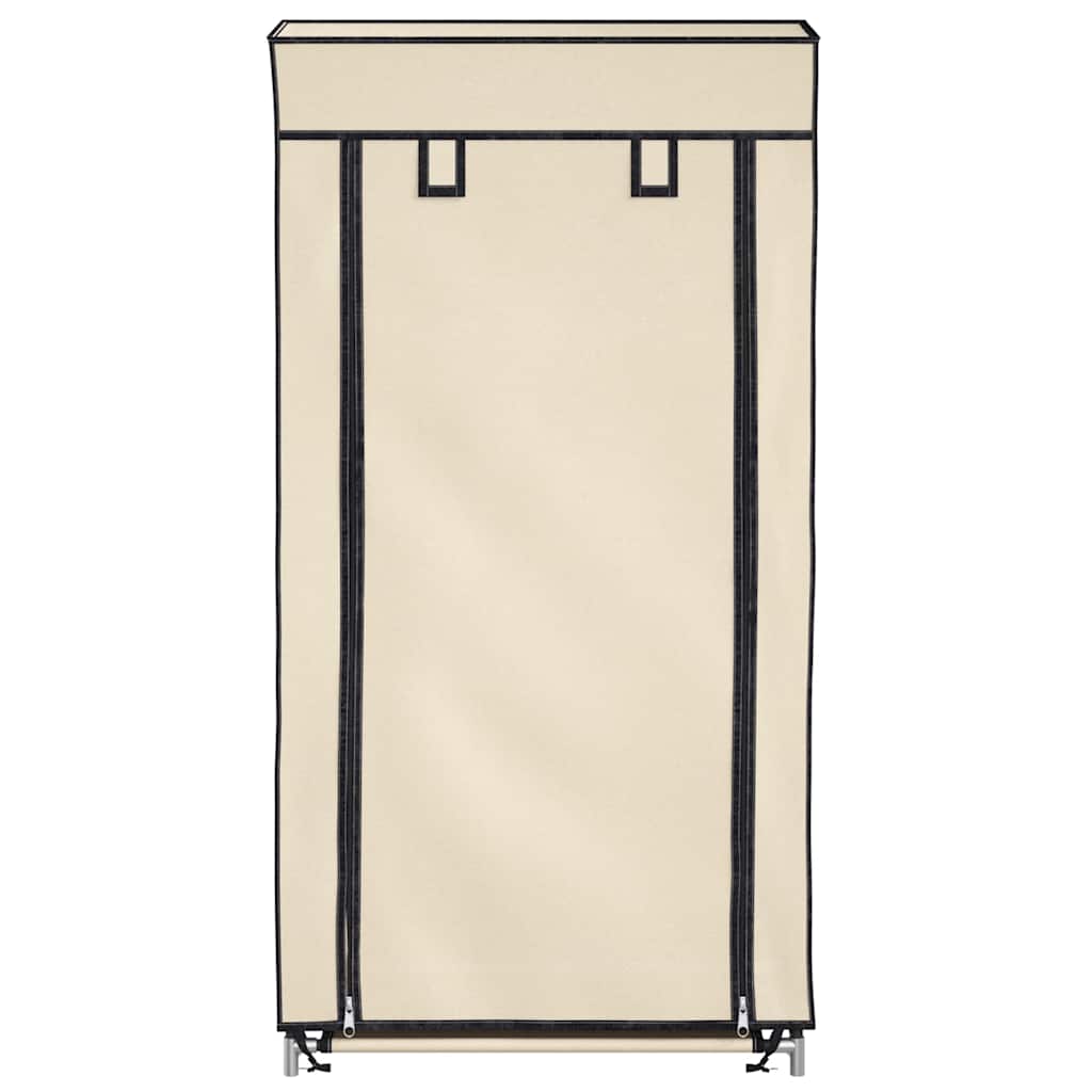 vidaXL Shoe Cabinet | Cream | Iron and non-woven fabric | 58x28x106 cm