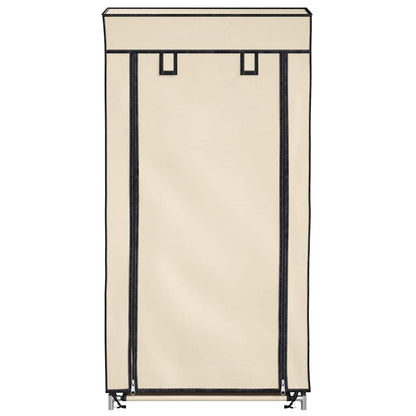 vidaXL Shoe Cabinet | Cream | Iron and non-woven fabric | 58x28x106 cm