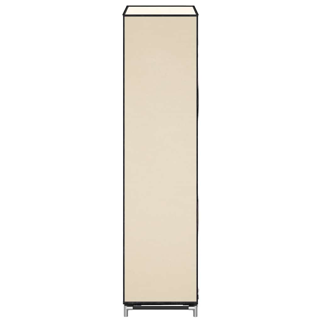282429 vidaXL Shoe Cabinet with Cover Cream 58x28x106 cm Fabric