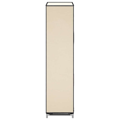 282429 vidaXL Shoe Cabinet with Cover Cream 58x28x106 cm Fabric