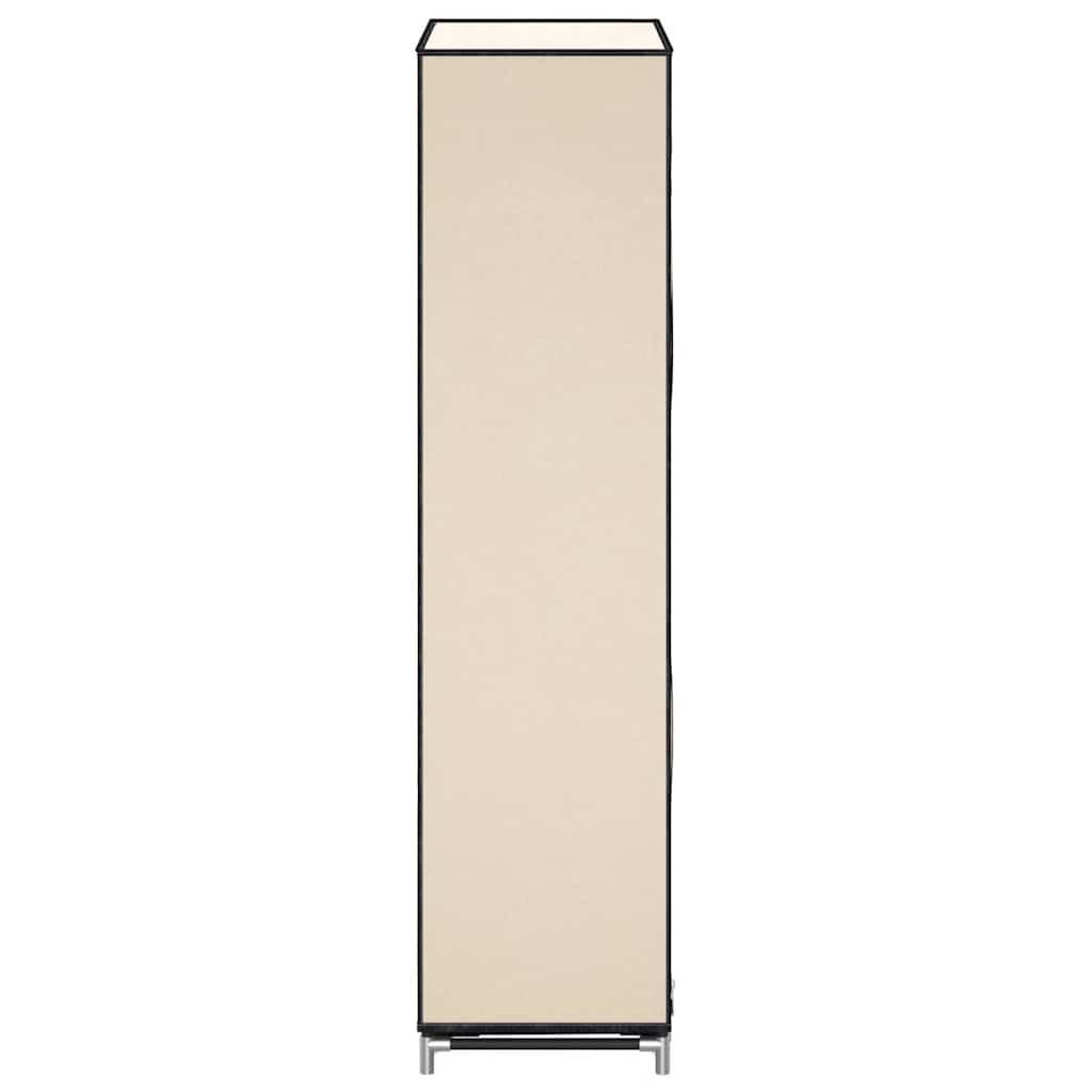 vidaXL Shoe Cabinet | Cream | Iron and non-woven fabric | 58x28x106 cm