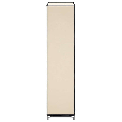 vidaXL Shoe Cabinet | Cream | Iron and non-woven fabric | 58x28x106 cm