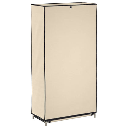 vidaXL Shoe Cabinet | Cream | Iron and non-woven fabric | 58x28x106 cm
