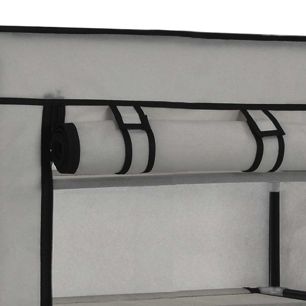 vidaXL Shoe Cabinet | Grey | Iron, Polypropylene | Medium | Lightweight