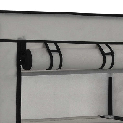 vidaXL Shoe Cabinet | Grey | Iron, Polypropylene | Medium | Lightweight