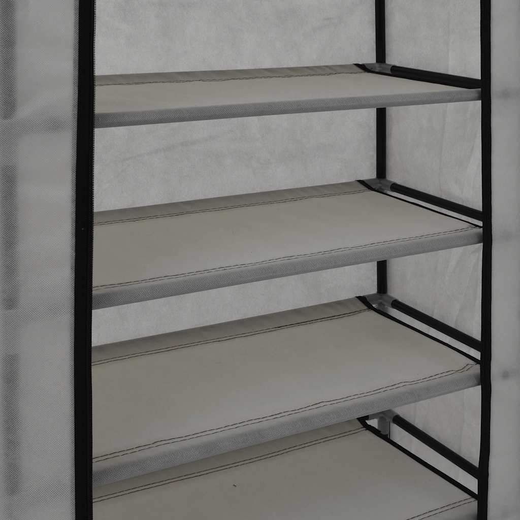 vidaXL Shoe Cabinet | Grey | Iron, Polypropylene | Medium | Lightweight