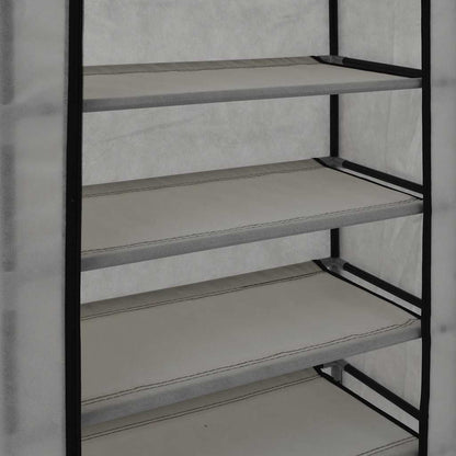 vidaXL Shoe Cabinet | Grey | Iron, Polypropylene | Medium | Lightweight