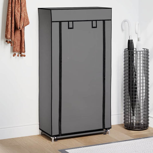 vidaXL Shoe Cabinet | Grey | Iron, Polypropylene | Medium | Lightweight