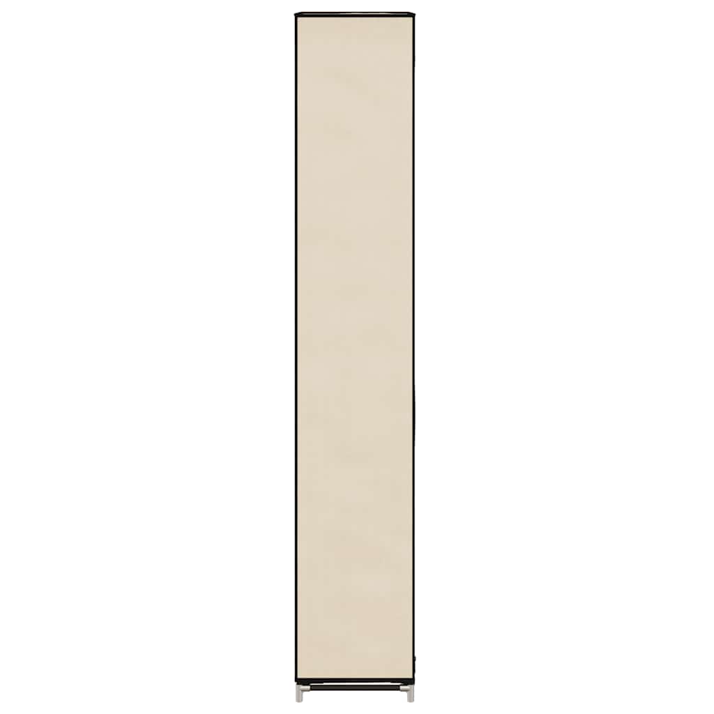 vidaXL Shoe Cabinet with Cover Cream 57x29x162 cm Fabric