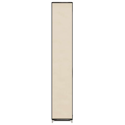 vidaXL Shoe Cabinet with Cover Cream 57x29x162 cm Fabric