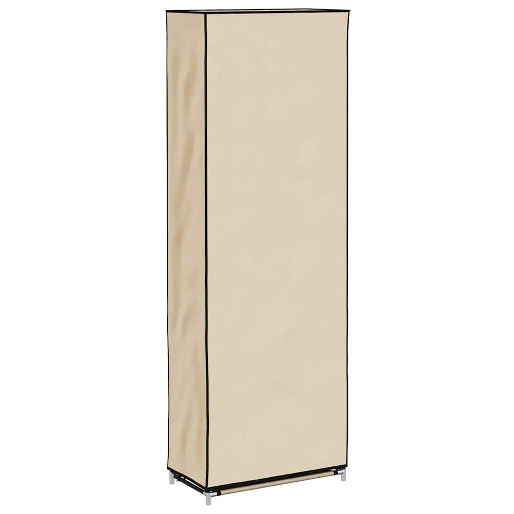 vidaXL Shoe Cabinet with Cover Cream 57x29x162 cm Fabric