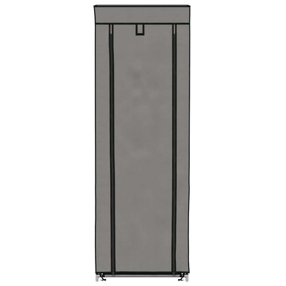 vidaXL Shoe Cabinet with Cover Grey 57x29x162 cm Fabric