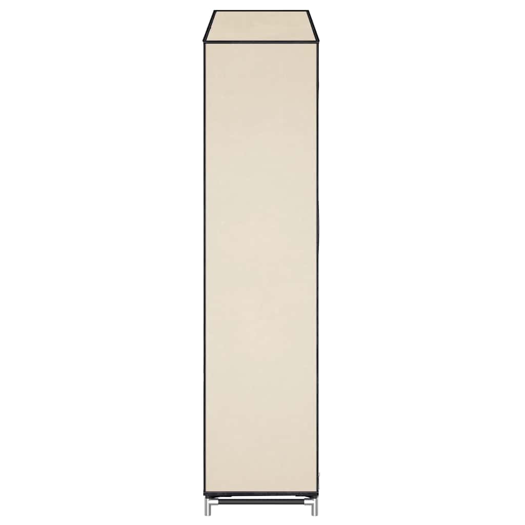vidaXL Shoe Cabinet with Cover Cream 115x28x110 cm Fabric