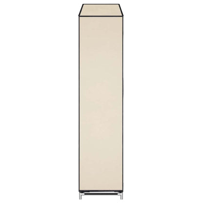 vidaXL Shoe Cabinet with Cover Cream 115x28x110 cm Fabric