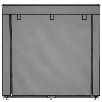 vidaXL Shoe Cabinet with Cover Grey 115x28x110 cm Fabric