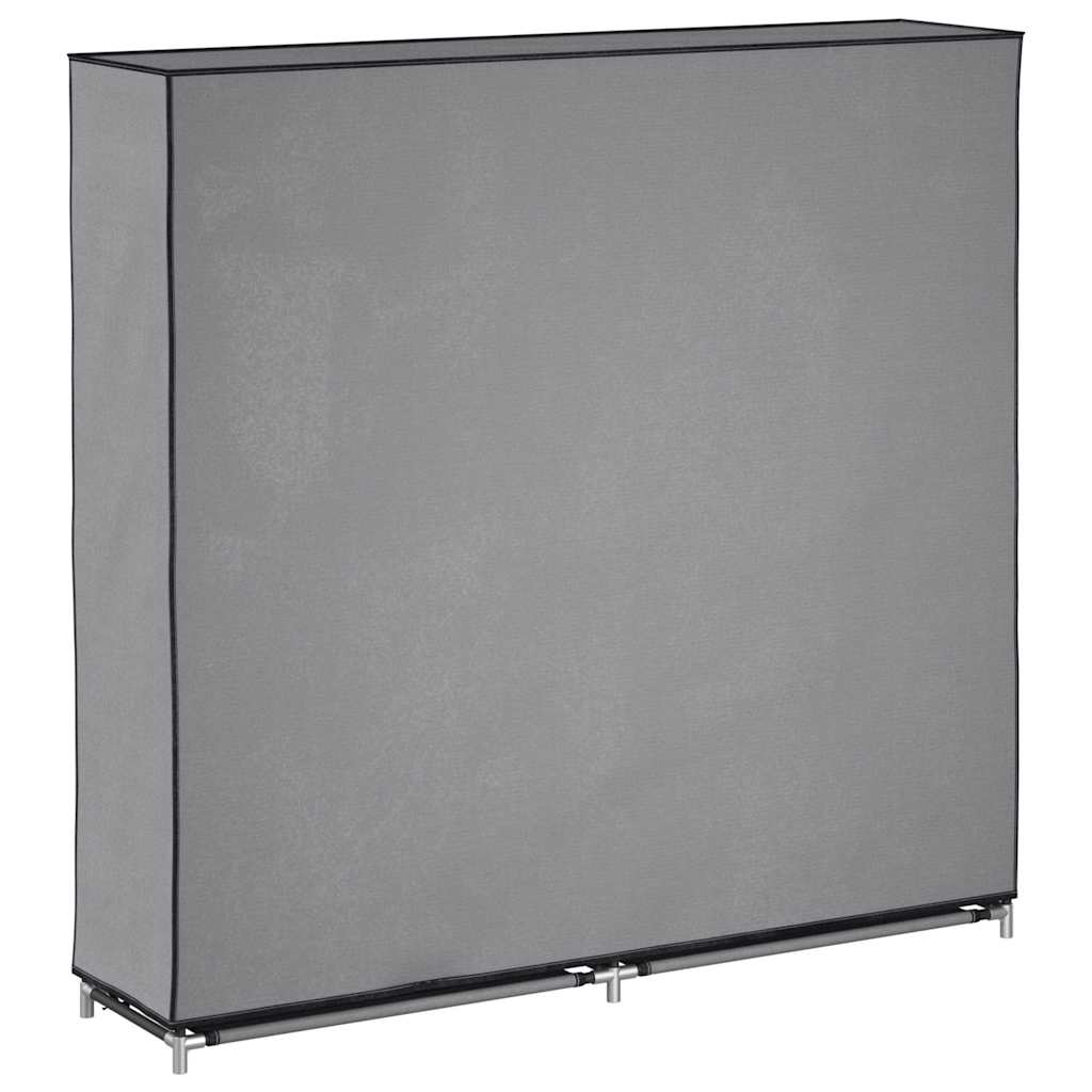 vidaXL Shoe Cabinet with Cover Grey 115x28x110 cm Fabric
