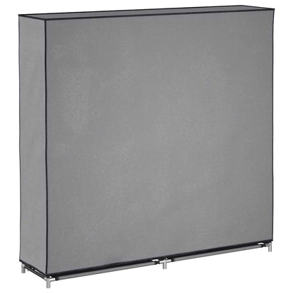vidaXL Shoe Cabinet with Cover Grey 115x28x110 cm Fabric