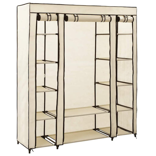 vidaXL Cabinet | Cream | Non-woven fabric | 150 x 45 x 176 cm | Collapsible