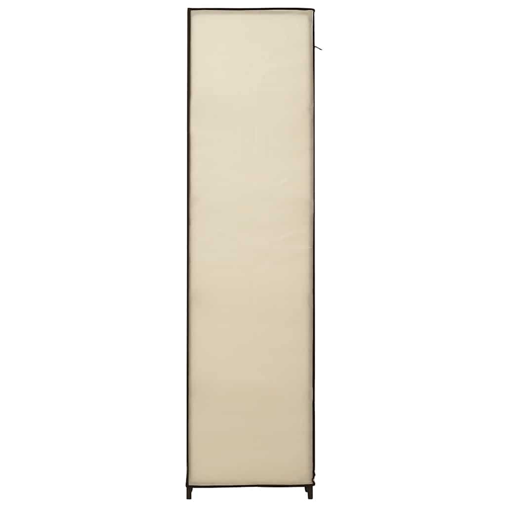 vidaXL Wardrobe with Compartments and Rods Cream 150x45x176 cm Fabric