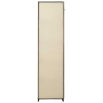 vidaXL Wardrobe with Compartments and Rods Cream 150x45x176 cm Fabric
