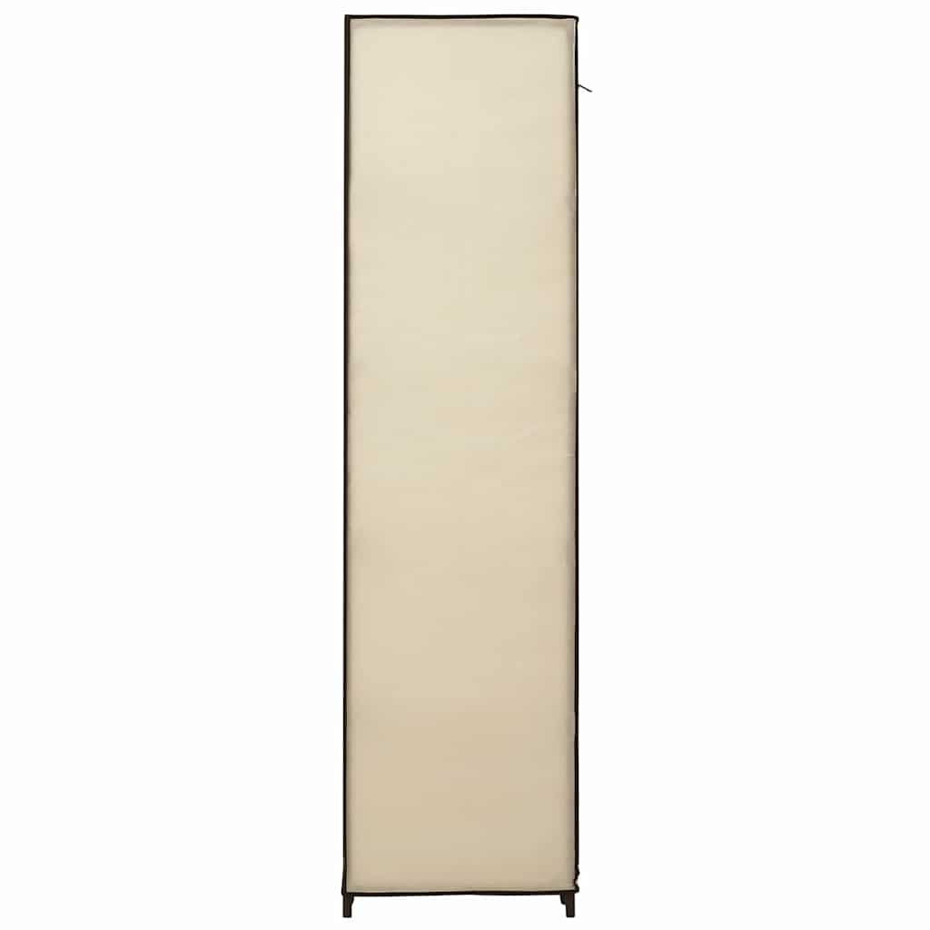 282435 vidaXL Wardrobe with Compartments and Rods Cream 150x45x176 cm Fabric