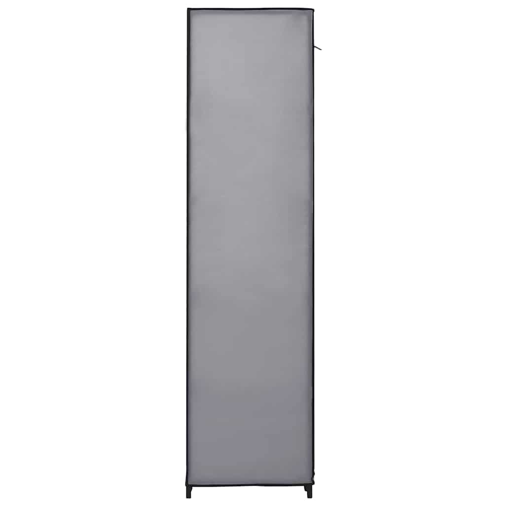 282436 vidaXL Wardrobe with Compartments and Rods Grey 150x45x176 cm Fabric