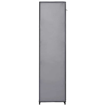 282436 vidaXL Wardrobe with Compartments and Rods Grey 150x45x176 cm Fabric