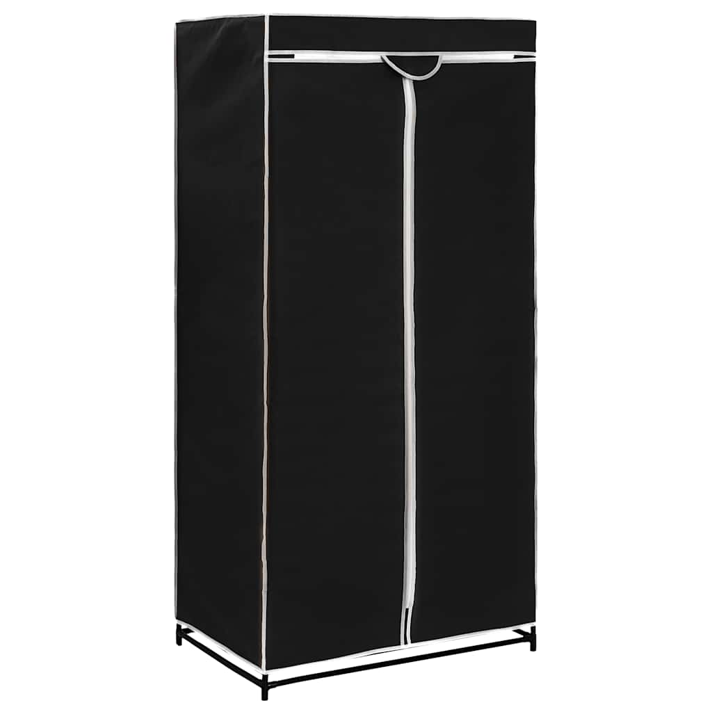 282437 vidaXL Wardrobe Black 75x50x160 cm