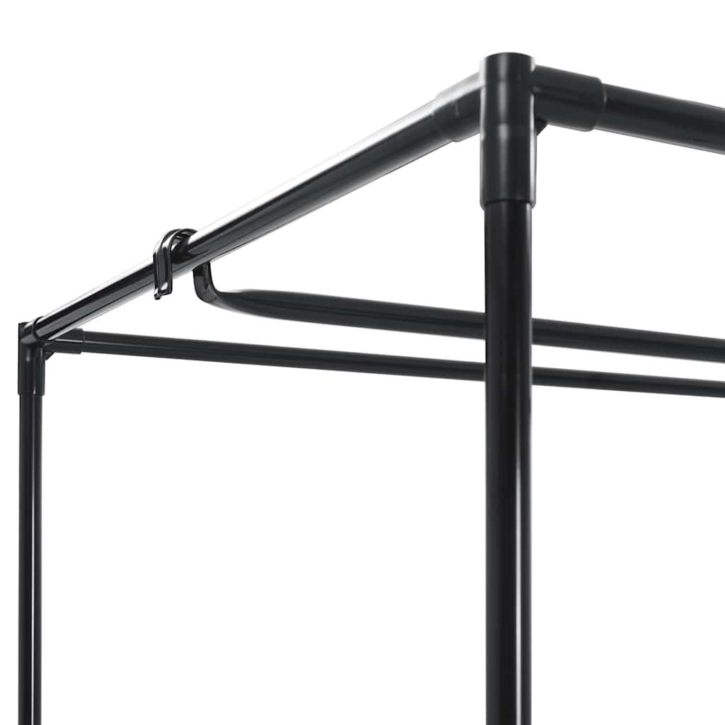 282437 vidaXL Wardrobe Black 75x50x160 cm