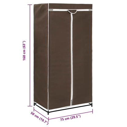 vidaXL Wardrobe Brown 75x50x160 cm