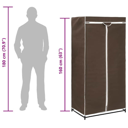 282438 vidaXL Wardrobe Brown 75x50x160 cm