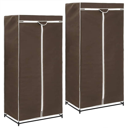 282442 vidaXL Wardrobes 2 pcs Brown 75x50x160 cm