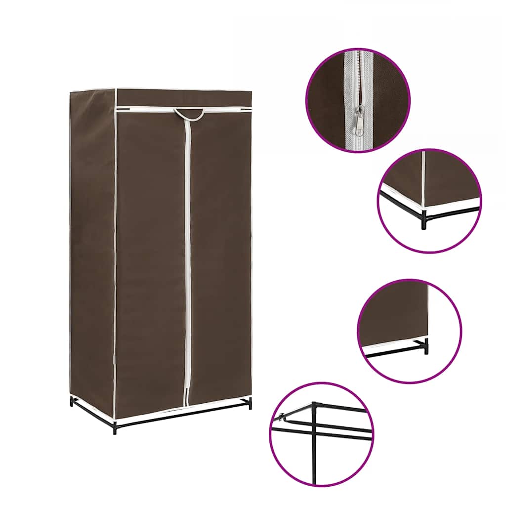 282442 vidaXL Wardrobes 2 pcs Brown 75x50x160 cm