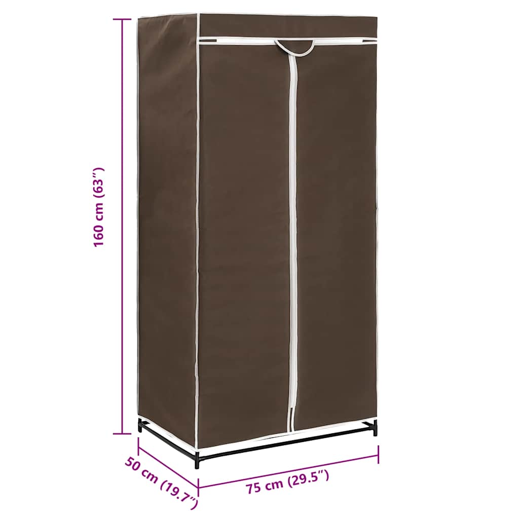 vidaXL Wardrobes 2 pcs Brown 75x50x160 cm