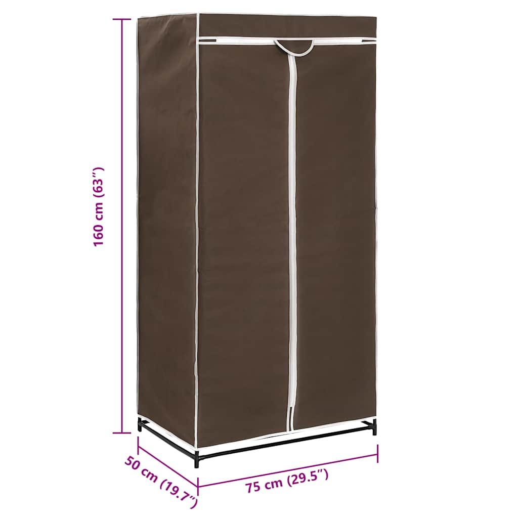 282442 vidaXL Wardrobes 2 pcs Brown 75x50x160 cm