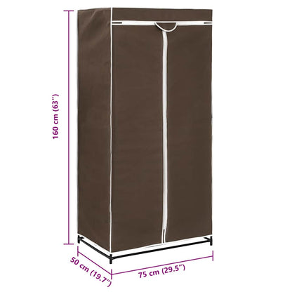 282442 vidaXL Wardrobes 2 pcs Brown 75x50x160 cm