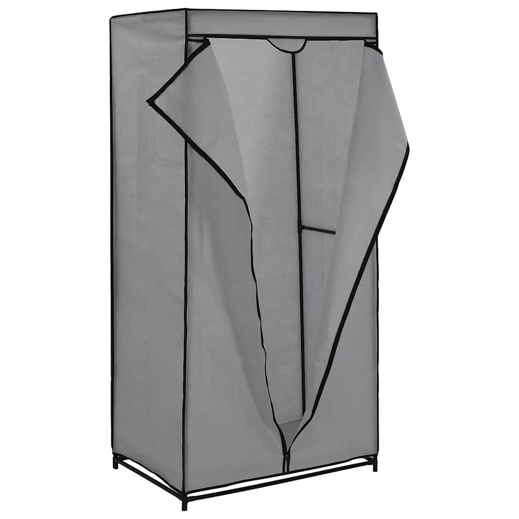 282444 vidaXL Wardrobes 2 pcs Grey 75x50x160 cm