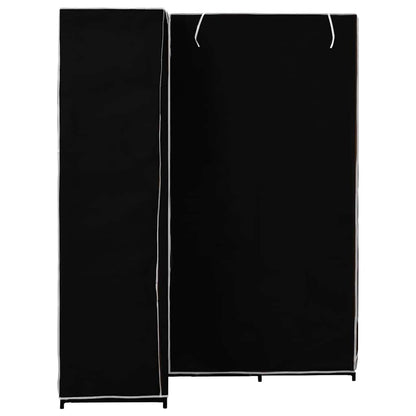 282449 vidaXL Corner Wardrobe Black 130x87x169 cm