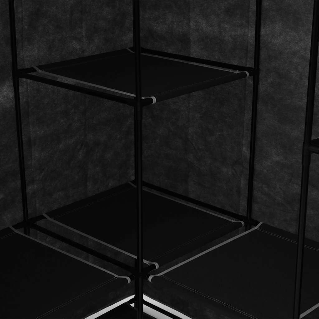 vidaXL Wardrobe | Black | Iron | Corner | Wardrobe | Rectangular | Modern
