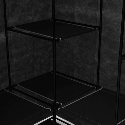 vidaXL Wardrobe | Black | Iron | Corner | Wardrobe | Rectangular | Modern